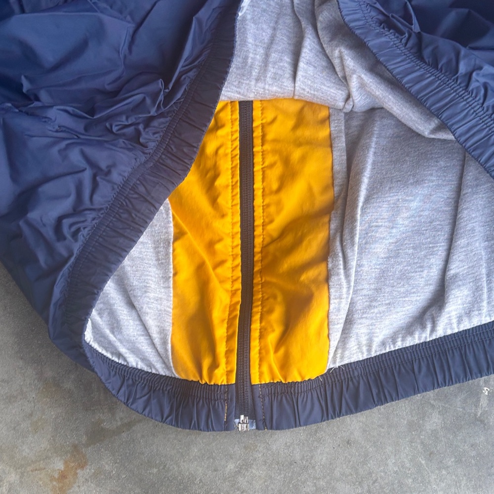 Vtg NIKE NC A&T AGGIES Yellow and Blue Windbreaker Jacket, Size XXL - Picture 10 of 12